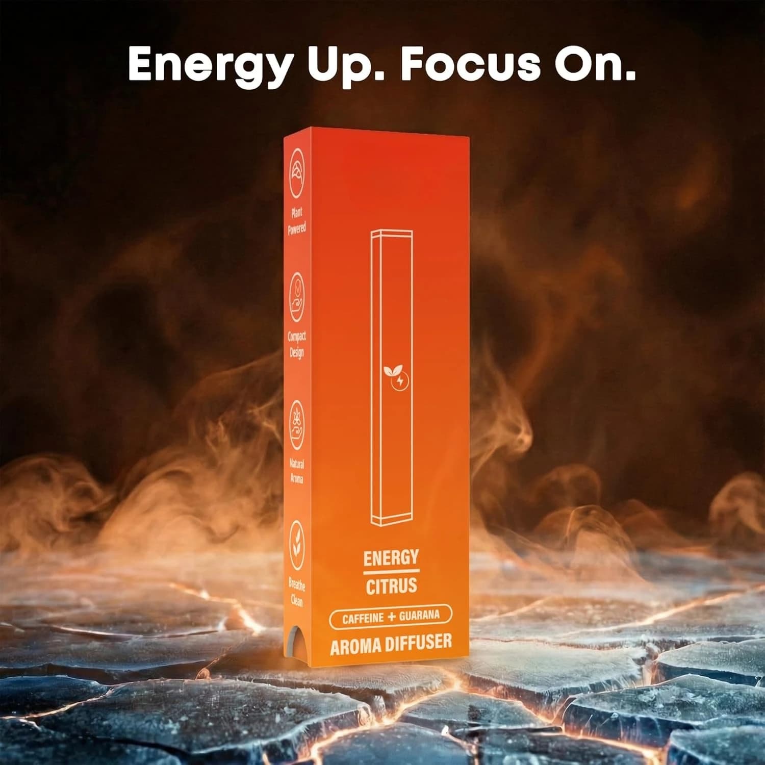 Stick Aromaterapico Energizing 500 Usi, Diffuser in Pen with Guarana, L-Teanina, Citrus, Natural Botanics in Vegetal Base