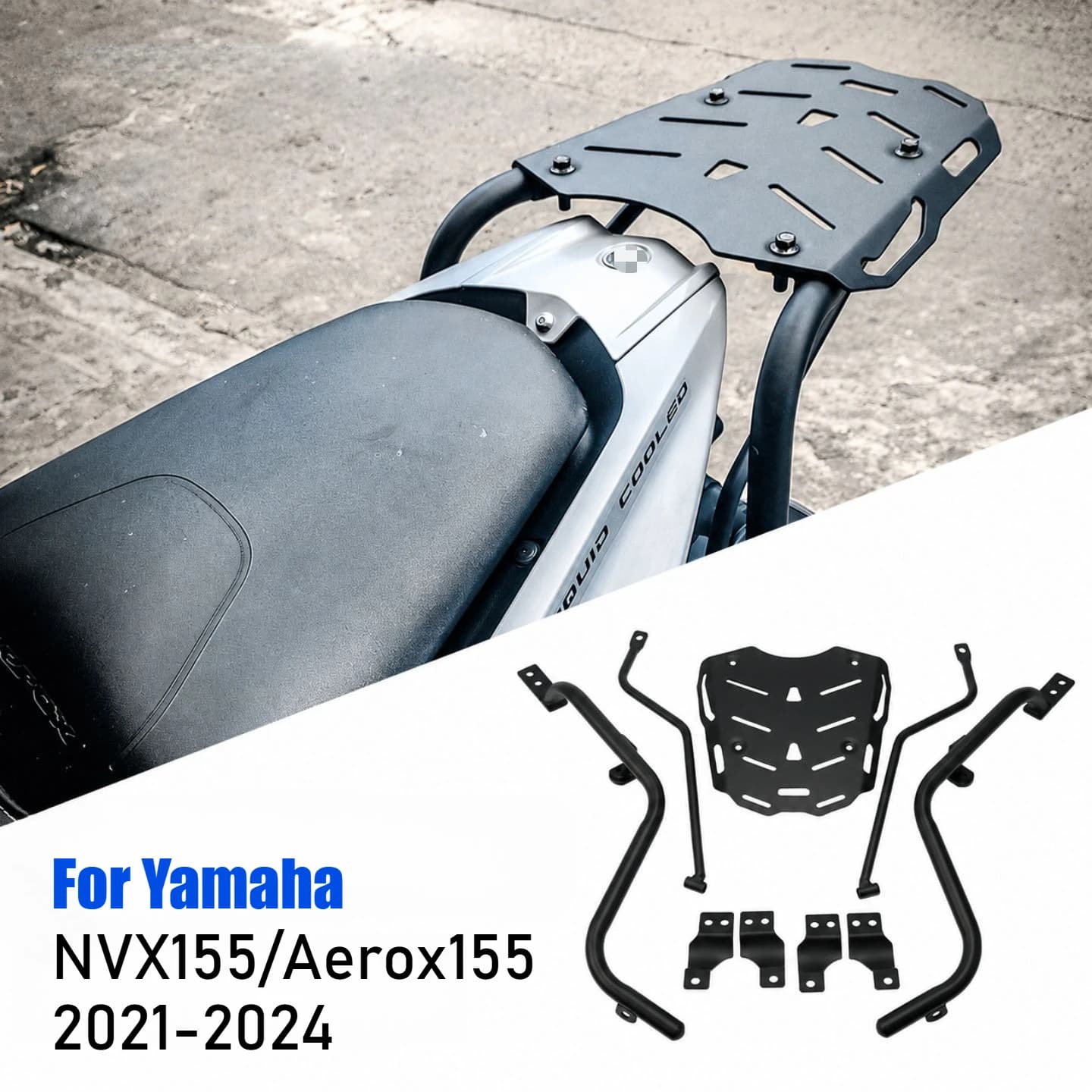 For Yamaha AEROX155 NVX155 NVX Aerox 155 2021-2024 Motorcycle Rear Luggage Racks Storage Box Shelf Carrier Tail Cargo Support
