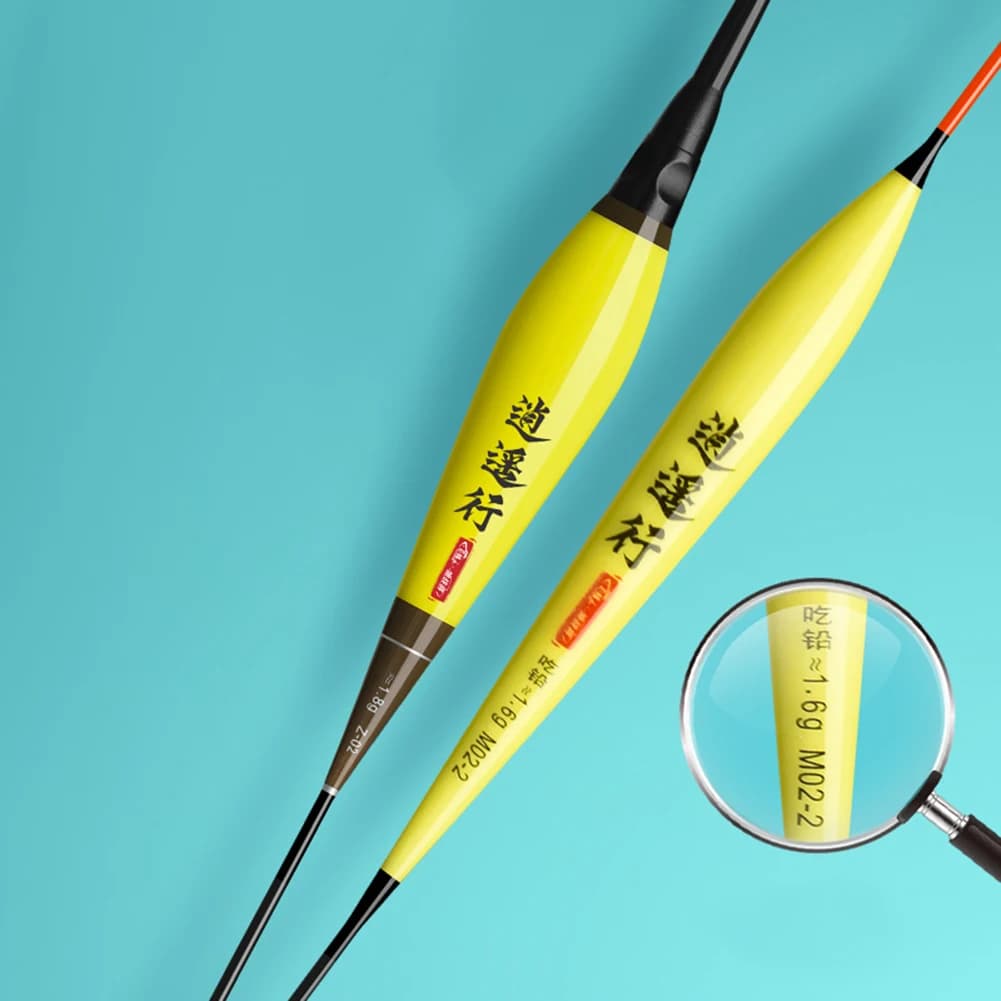 Set di 12 Galleggianti da Pesca in Legno (9 Giorni 3 Notti) con Scatola Porta Attrezzatura per Acqua Dolce e Salata - Kit Terminale per la Pesca