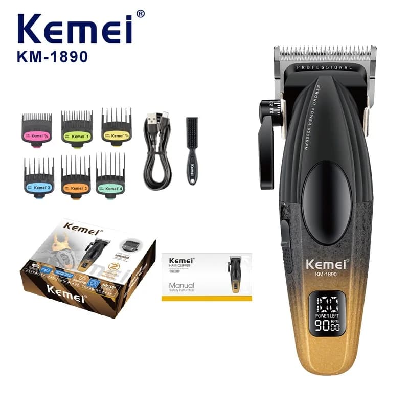 KEMEI Haircut Machine Haircut Electric Haircuts Professional Haircut Trimmer for Men Digital Display 1890