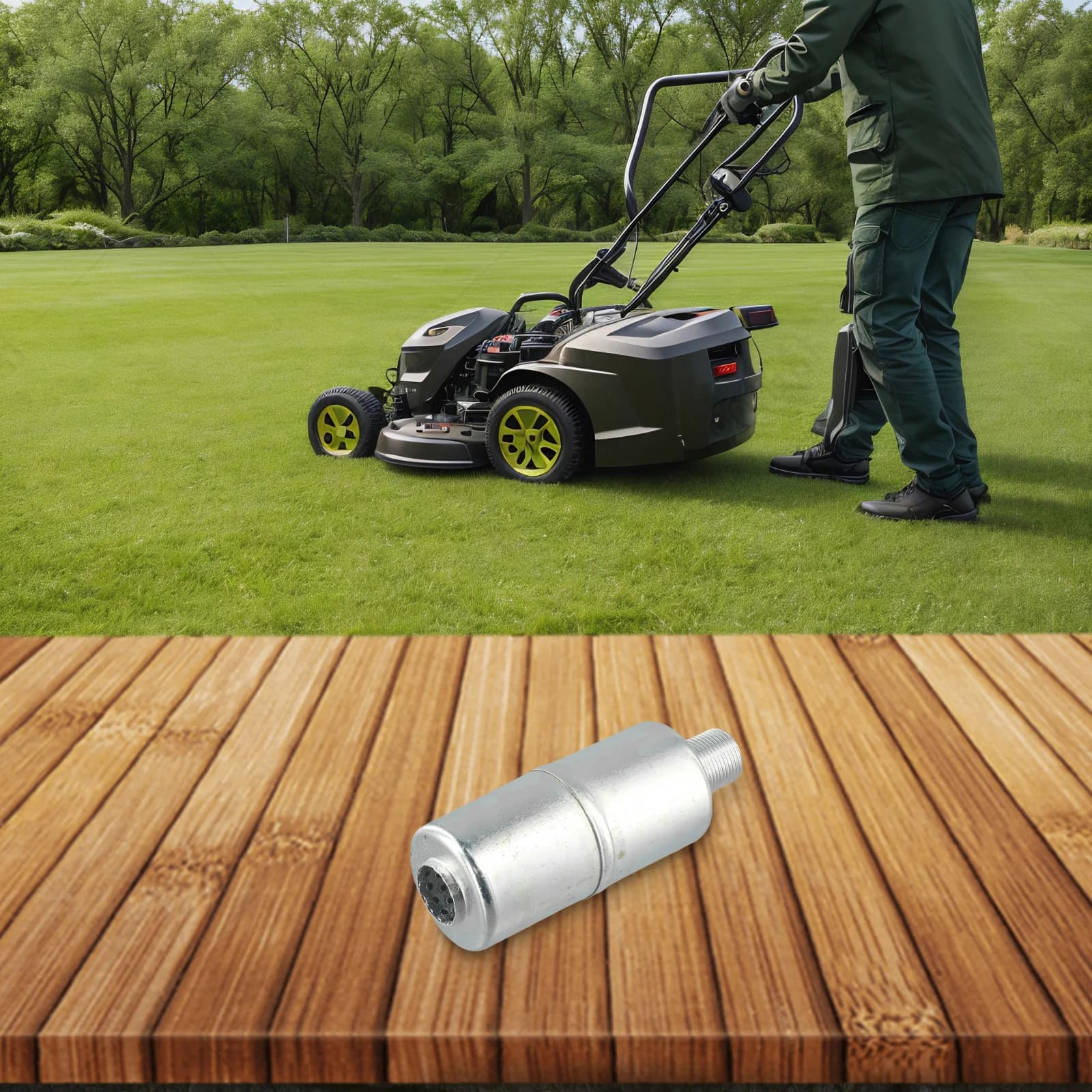 3/4\" Threaded Muffler Fits 5 To 8 For HP Lawn Mower 294599 294599S 395011 Muffler Replaces Lawn Mower Repair Muffler Accessorie