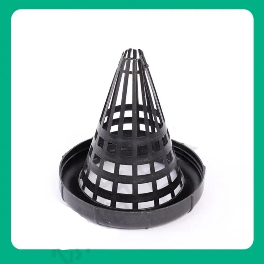 Gabbia per rete da pesca nera gabbia per rete da pesca in plastica resistente trappola per esche accessori per gabbia per fango trappole per la pesca con gabbia per anguille senza fine