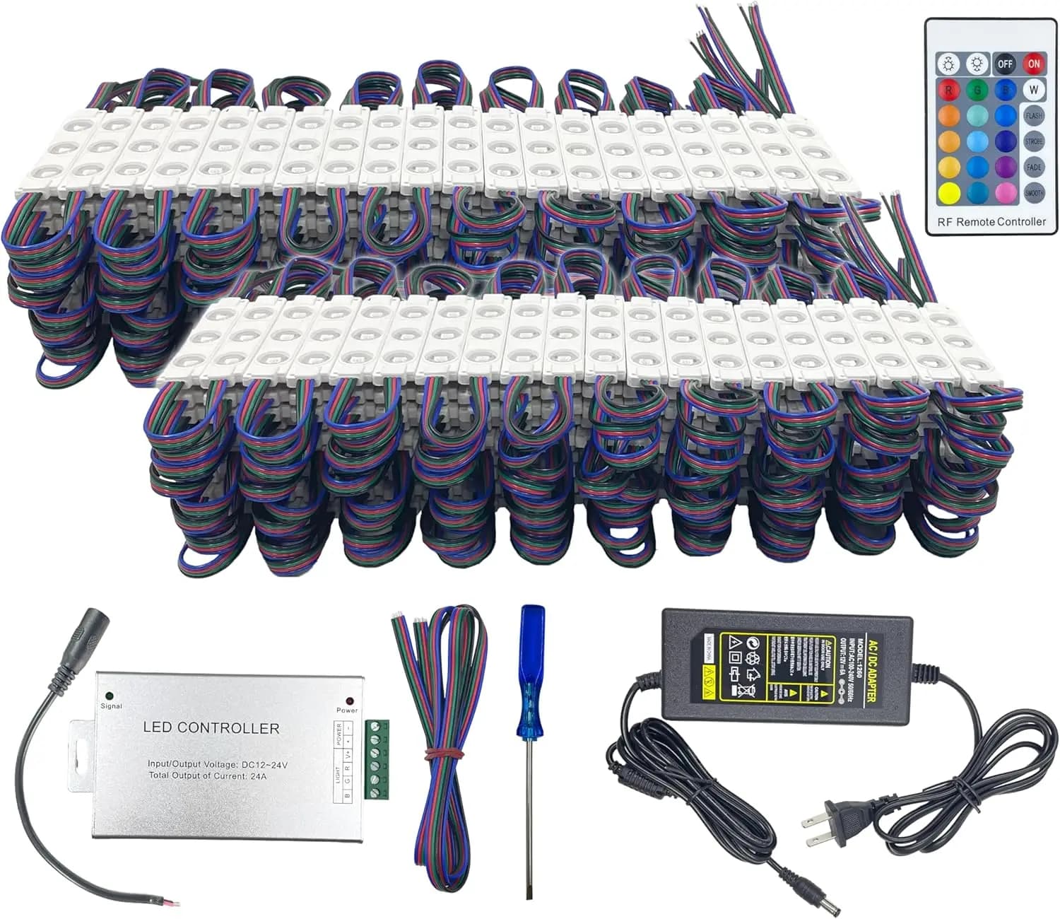 LED module kit RGB listed UL from 200 pieces, LED module lights SMD 5050 from 110 feet IP65 for advertising decorations for showcases