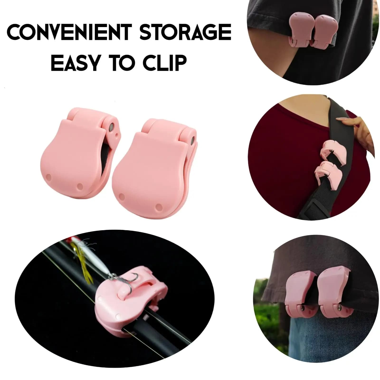 2 Pezzi Clip per Canna da Pesca a Sgancio Rapido, Supporto Monomanuale Senza Attrezzi, Impugnatura Sicura, Organizzatore per Canne da Pesca d'Acqua Dolce in 2 Pezzi