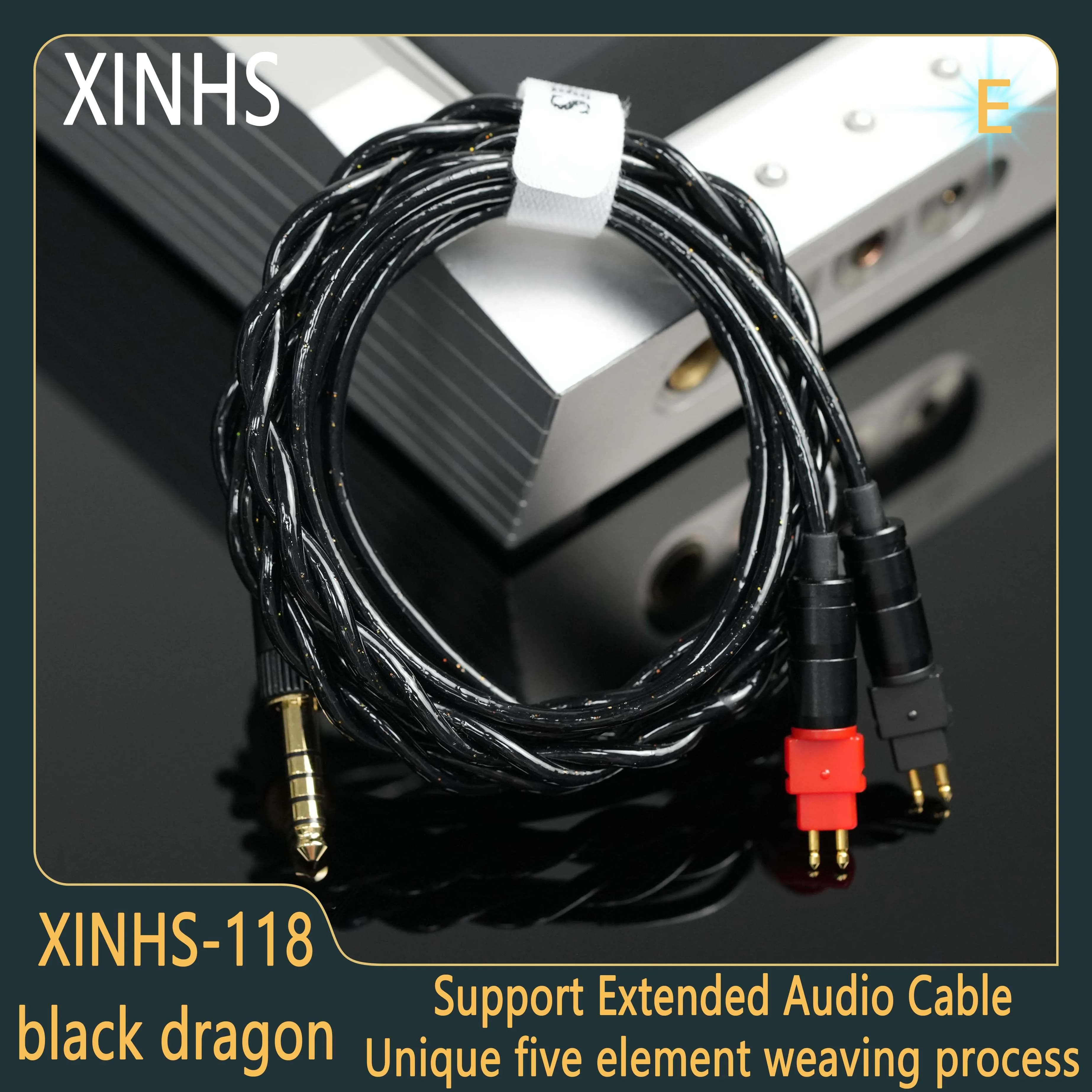 XINHS-118 Cavo di aggiornamento per cuffie HiFi multielemento a 2 core HD650 per Sennheiser HD600 HD580 Supporto cavo audio esteso