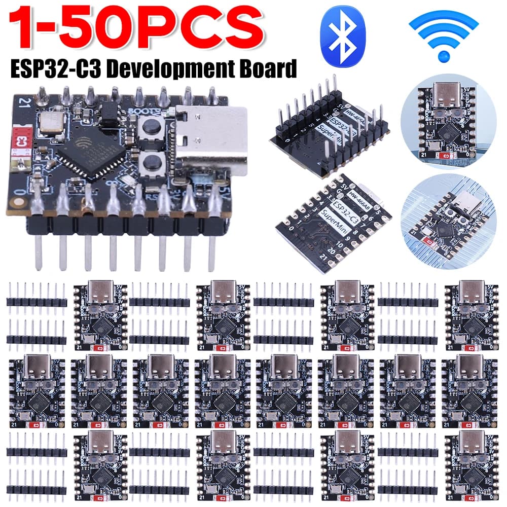 1-50 pcs ESP32-C3 development card ESP32-C3 SuperMini WiFi module Bluetooth Chip muslimah CORE Board IOT Board for Arduino