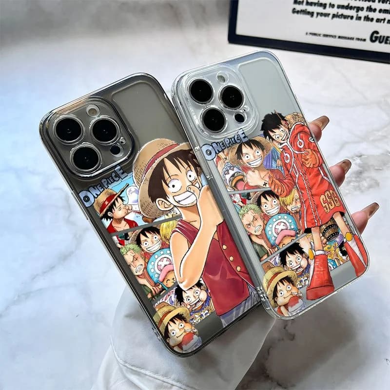 Anime Cartoon One Piece Chopper Zoro Luffy illustration Phone Case for iPhone 11 12 13 14 15 16 17 Pro Max Plus Shockproof Cover