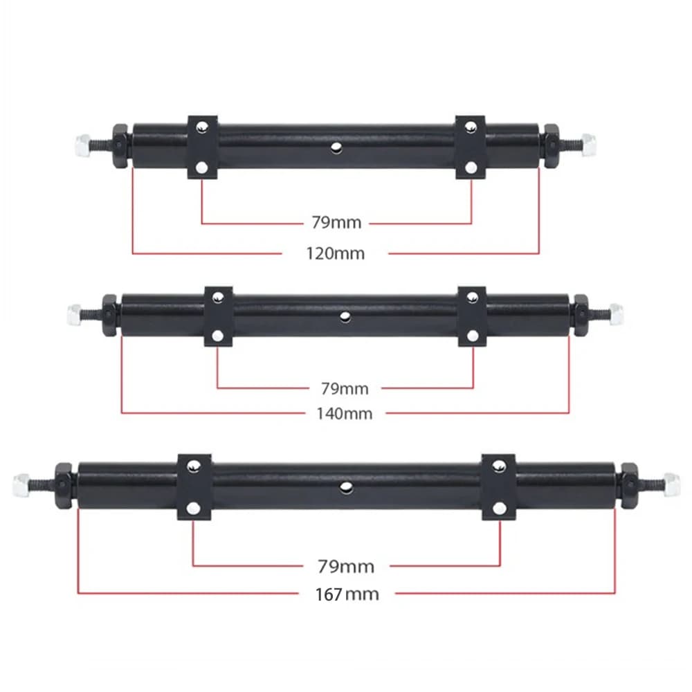 RC Metallo Non Alimentato Assale Posteriore 120mm 140mm 167mm per 1/14 Tamiya Trailer 1/10 Auto Parti di Aggiornamento FAI DA TE