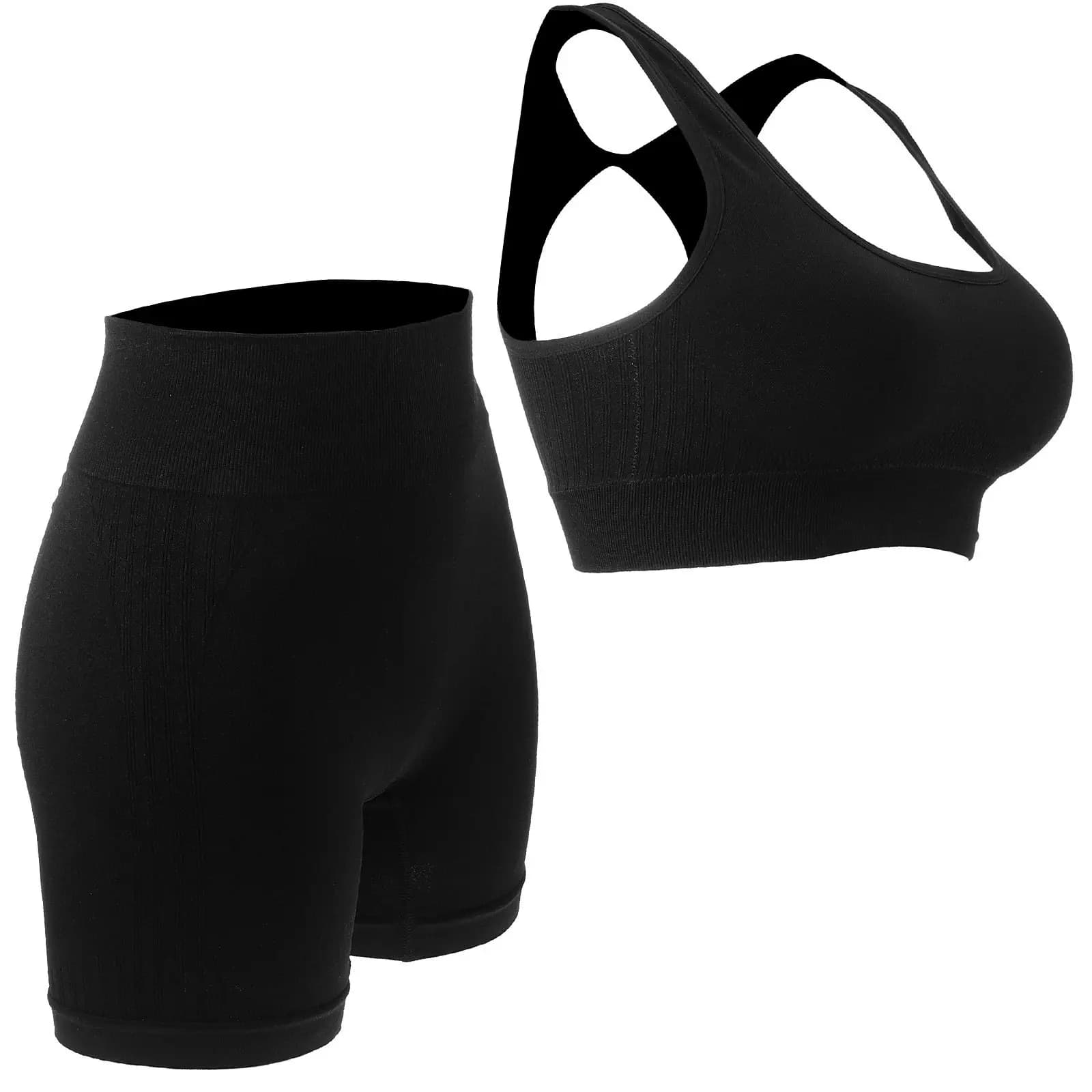 1 set di pantaloncini per allenamento, abbigliamento da yoga, con abiti alla moda per donne, esercizi, fitness, jogging, ciclismo