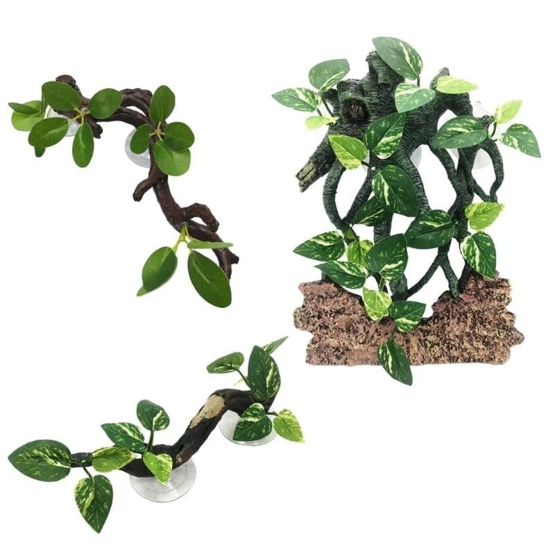Terrarium Plant for Snake Artificial Climbing Branch Reptiles Corner Tree Plant