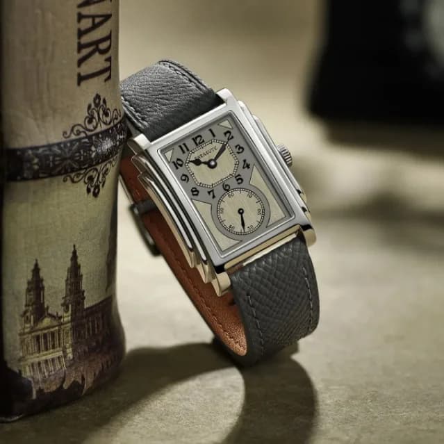 FARASUTE Orologio automatico da uomo Vintage 31mm Cassa rettangolare Orologio da polso meccanico Zaffiro 30m Impermeabile 8215 Piccola lancetta dei secondi