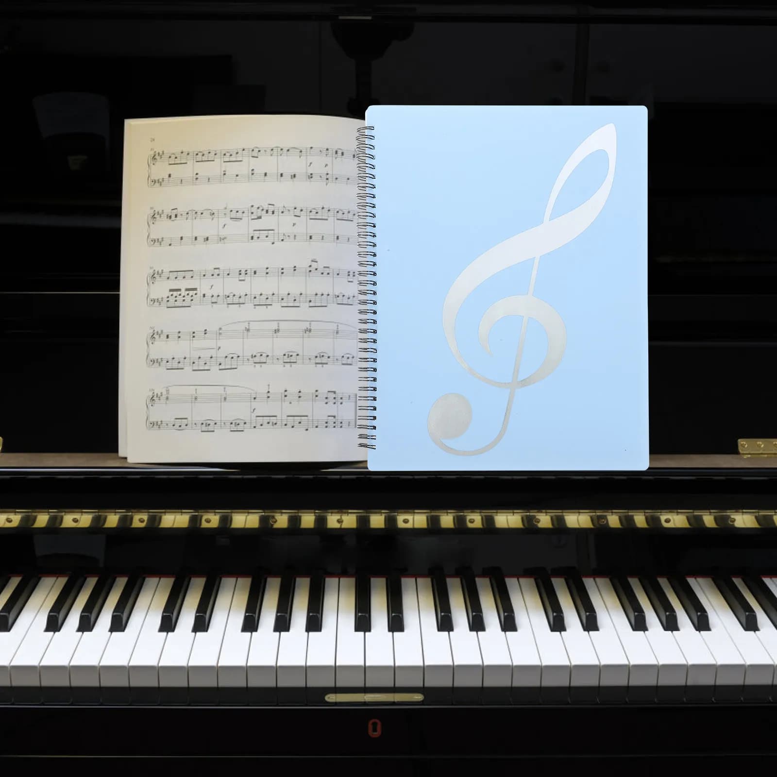 Cartella Porta Spartiti A4, Raccoglitore Riutilizzabile in Plastica con Scomparti Indipendenti per Spartiti di Pianoforte e Riunioni Aziendali