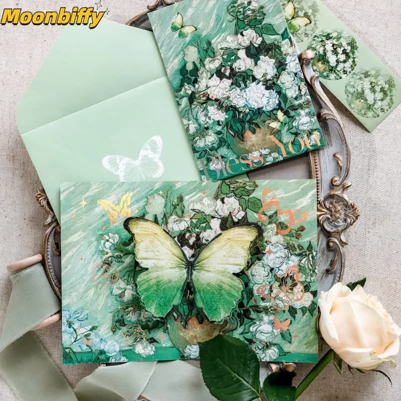 1 pz 3D Farfalla Carta Pop-Up Biglietti d'auguri Casare Natale Biglietto d'auguri Regalo per bambini Biglietti d'auguri Memorial Day Biglietto di compleanno