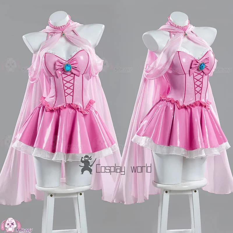Peach Derivative Corset Skirt Set Princess Cosplay Costume Pink Sweet Dress Uniform Halloween Carnival Party Women Outfit