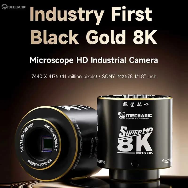 MECCANICO MOS 8K Microscopio HD Telecamera industriale 7440 X 417 (41 milioni di pixel) Per strumenti di riparazione della scheda madre BGA Uso industriale