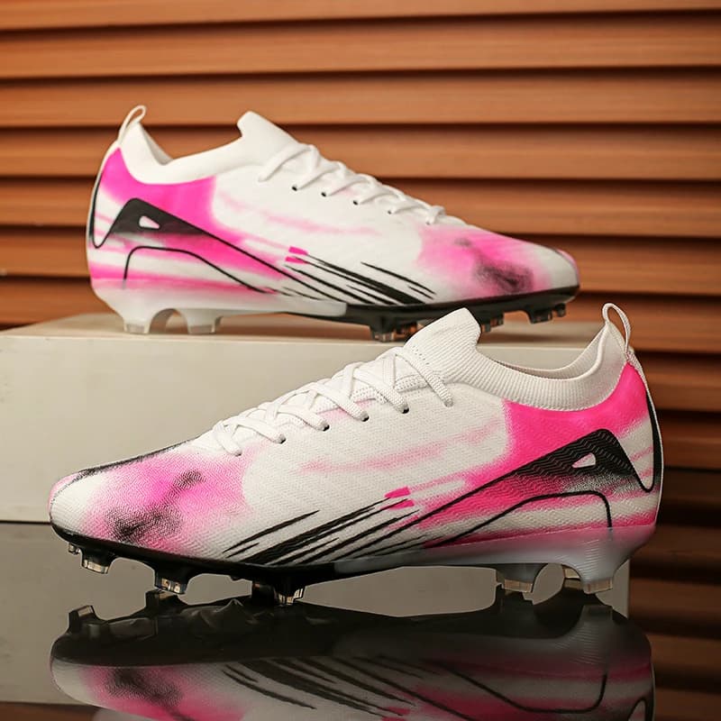 Men/Women Professional Soccer Cleats Anti-slip FG Studded Football Boots Breathable Training Shoes