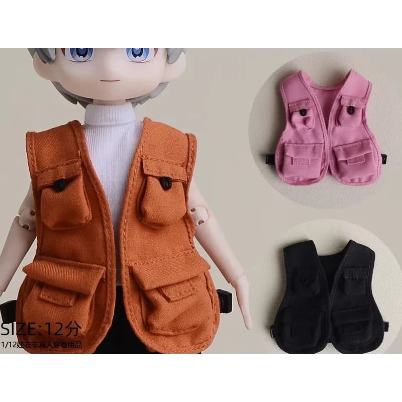 Disponibile: Modello di Abbigliamento in Scala 1/12 per Bambole BJD, Gilet Senza Maniche Multi-Tasca e Pantaloni
