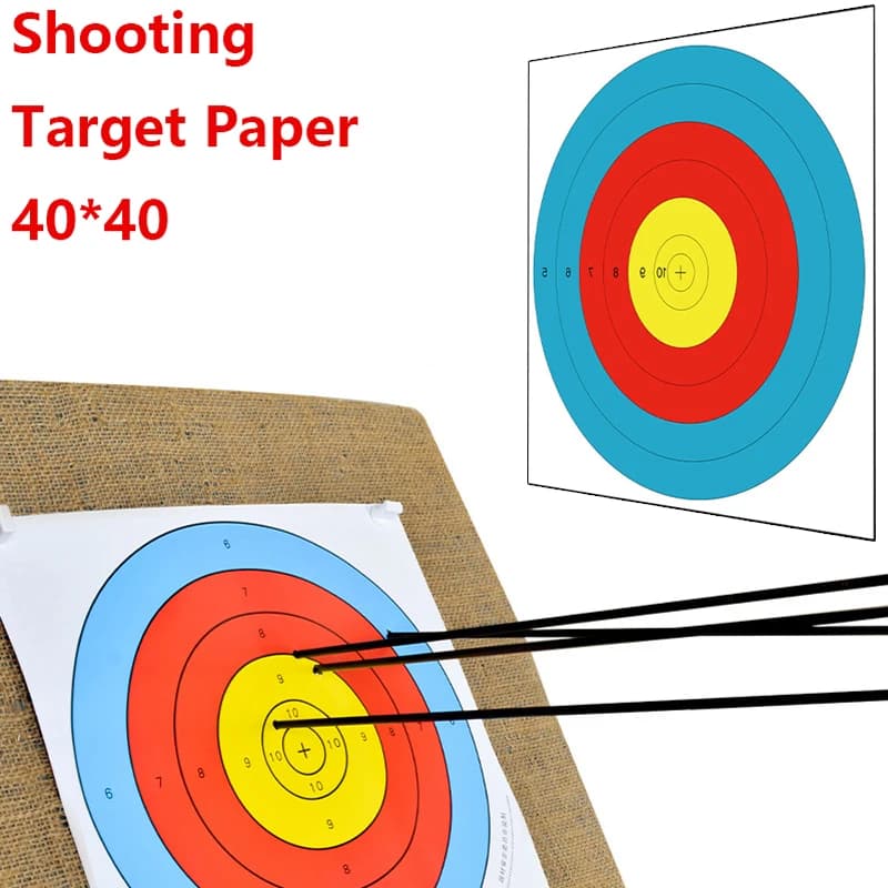 5/10 pz 40x40 cm Tiro Al Bersaglio di Carta Freccia Arco Esercizio Sport Fionda Caccia Tiro Accessori Formazione Durevole