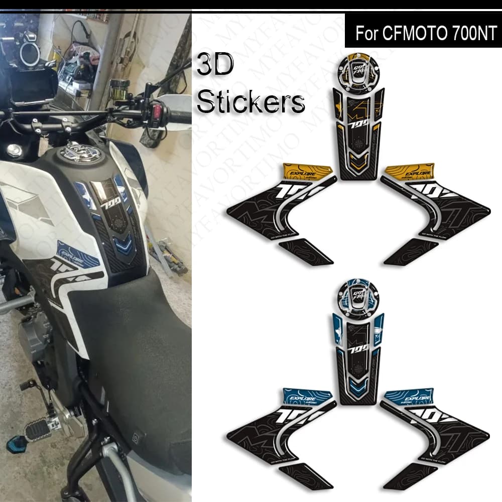 For CFMOTO CF MOTO 700MT 700 MT Touring ADV Adventure Moto Relief of the Tank Armed Manopoles Lateral Gas Oil Combustible Ginocchio Protection Decalcomanie Adhesives