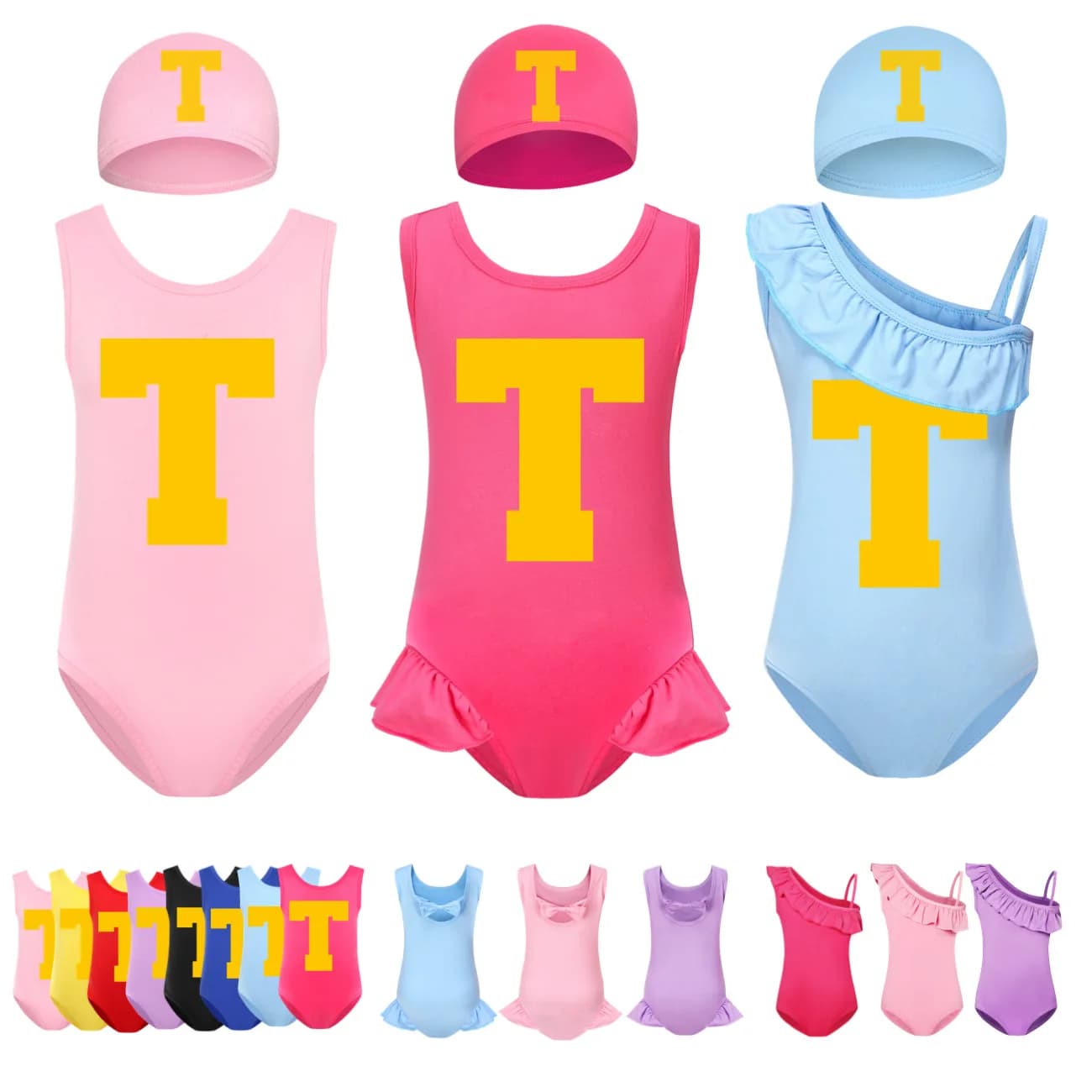 Costumi da bagno per bambini Costume intero estivo per ragazze Alvin and The Chipmunks Set bikini da nuoto senza maniche per bambini 5523