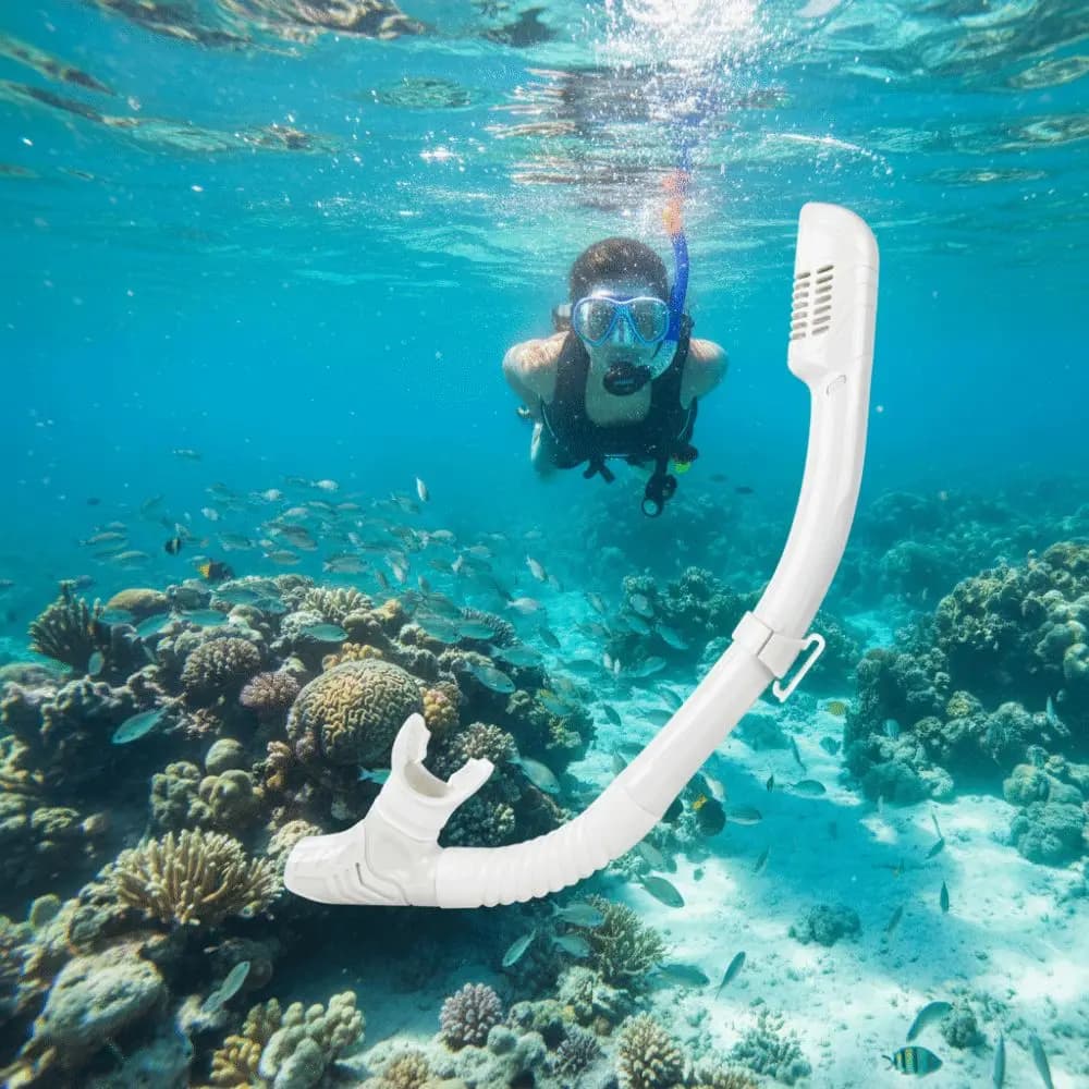 Silicone Diving Breathing Tube Top Dry Valve Full Dry Underwater Equipment Easy Breath Comfortable Mouthpiece Diving Dry Snorkel