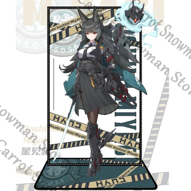 Zenless Zone Zero Nekomiya Mana Hoshimi Miyabi Anime Acrilico In Piedi Segno Doppio Inserimento Indicativo Bordo Cospaly Cartoon
