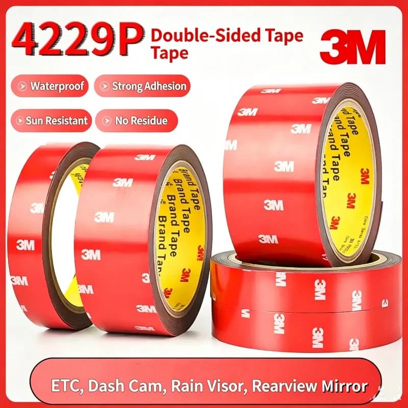 3M 5 Roll 4229P Double Sided Tape Strong Traceless High Adhesion Thicken Automotive Tape Wall Fixing Waterproof High Temperature
