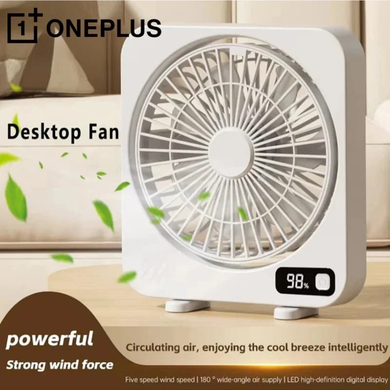 Ventilatore elettrico da tavolo portatile montato su auto con ricarica USB Ventola di raffreddamento del traffico del dormitorio scolastico Display digitale con 5 velocità