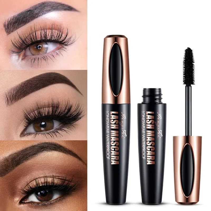 Extension 4D Pure Silk Fiber Lash Mascara Makeup Waterproof Ultra Black Volume and Length Thick lash Extension Makeup Eyelash
