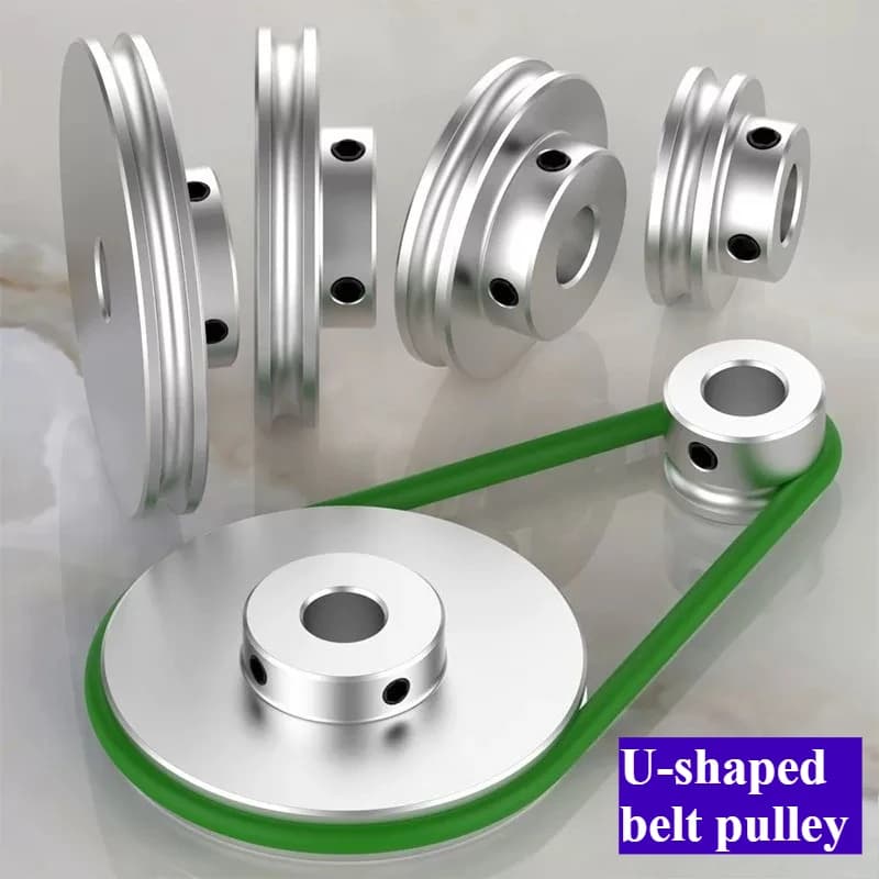 Puleggia a gola a U per: Cinghia tonda in poliuretano tipo O da 4 mm, mandrino per piccolo motore industriale, ruota motrice del motore 20~50 mm