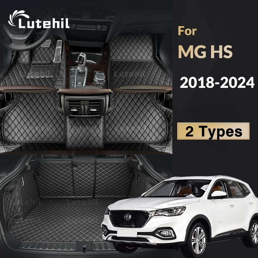 For MG HS 2018-2024 23 22 21 20 19 Lutehil Car Mats Car trunk mats Foot mat Cover for mats Interior accessories