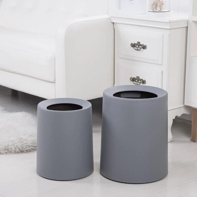 Bidone della spazzatura creativo in plastica opaca, secchio per la conservazione dei rifiuti, cestino per la carta, bidone dei rifiuti per l'home office senza coperchio