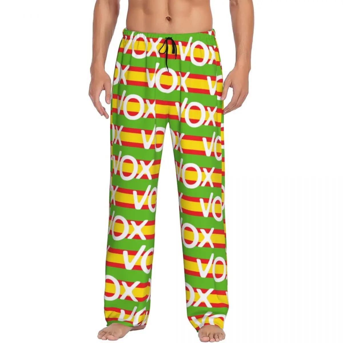 Pantaloni Pigiama Personalizzati con Bandiera Spagnola, Vita Elastica, con Tasche, per Uomo
