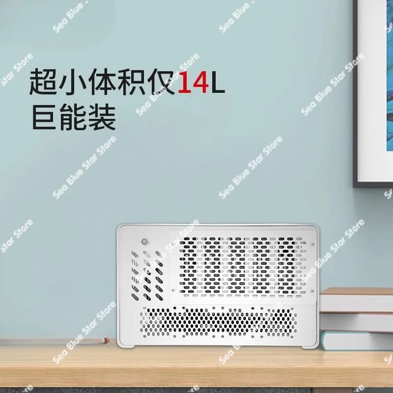 Chassis NAS a 5 dischi, computer desktop per archiviazione file, piccolo alimentatore 1U, ITX, PCIe full-height, desktop piccolo Whirlwind