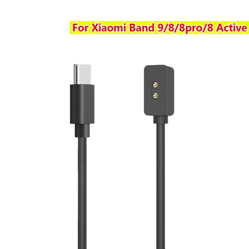 Cavo di Ricarica Type-C per Xiaomi Mi Band 9 8, Caricatore Magnetico per Smart Band 8 Pro 8 Active, Stazione di Ricarica Rapida Portatile