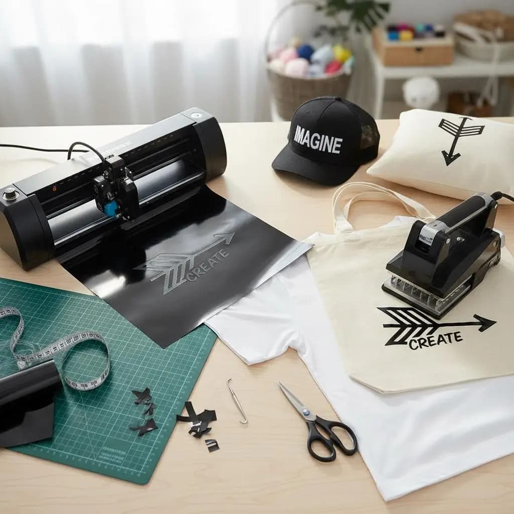 Pellicola per Trasferimento Termico 12 pollici x 25 piedi per T-shirt, Cuscini, Cappelli, Alta Adesione, Facile da Disporre, Rotolo Nero Lucido Compatibile con Taglio a Laser