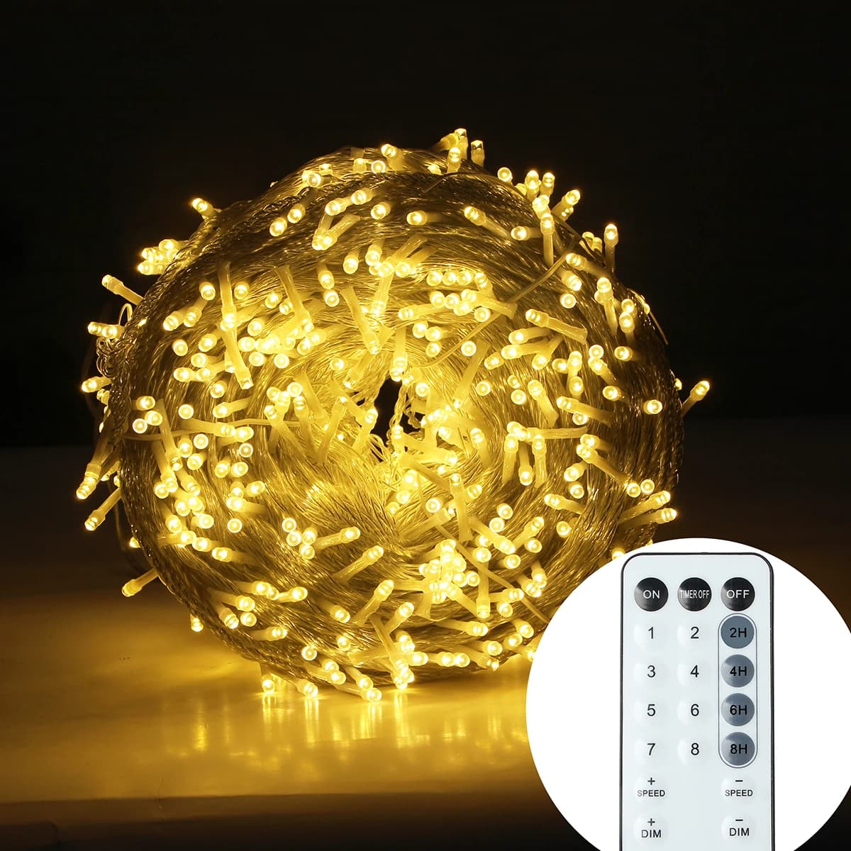 10m 100m LED Luci della stringa Luci fiabesche remote Ghirlanda di Natale per l'albero di Natale Festa di Capodanno Decorazione del terrazza del giardino