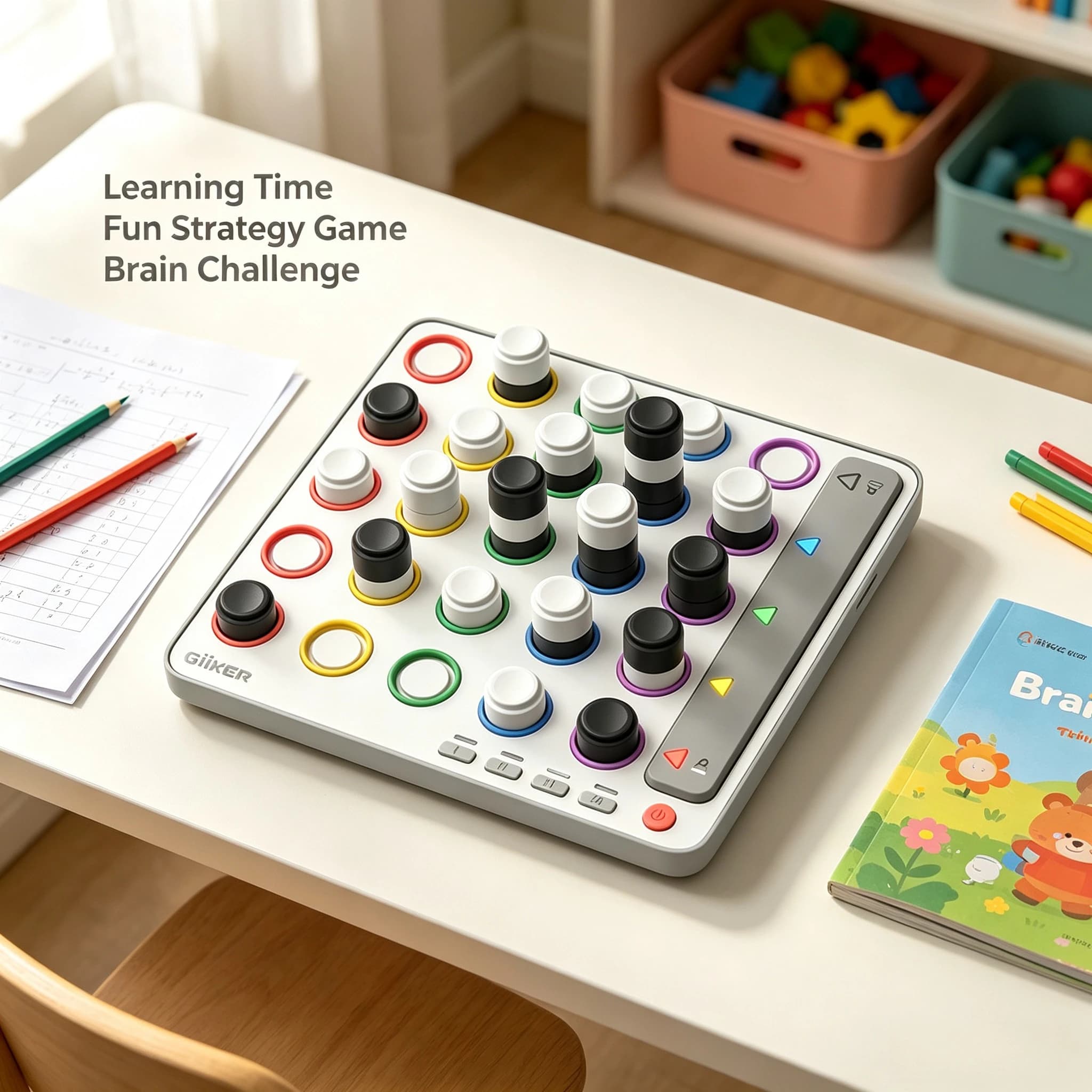 GiiKER Smart Four Intelligent Electronic Connect‑Four Game Logical Thinking Training Interactive Family Desktop Board Game Gift