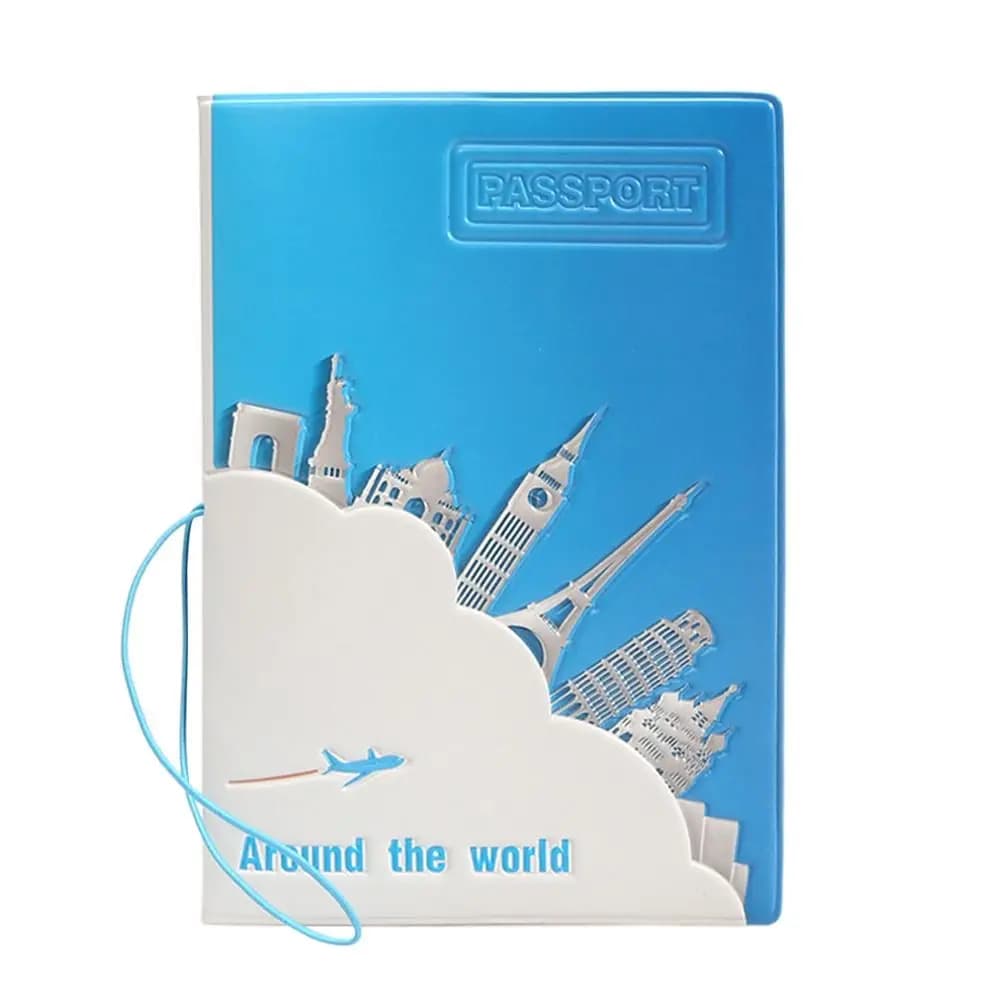 Copertina per passaporto per ragazza cartone animato PU Certificato impermeabile Guaina protettiva Accessori da viaggio Porta carte Borsa per carte unisex