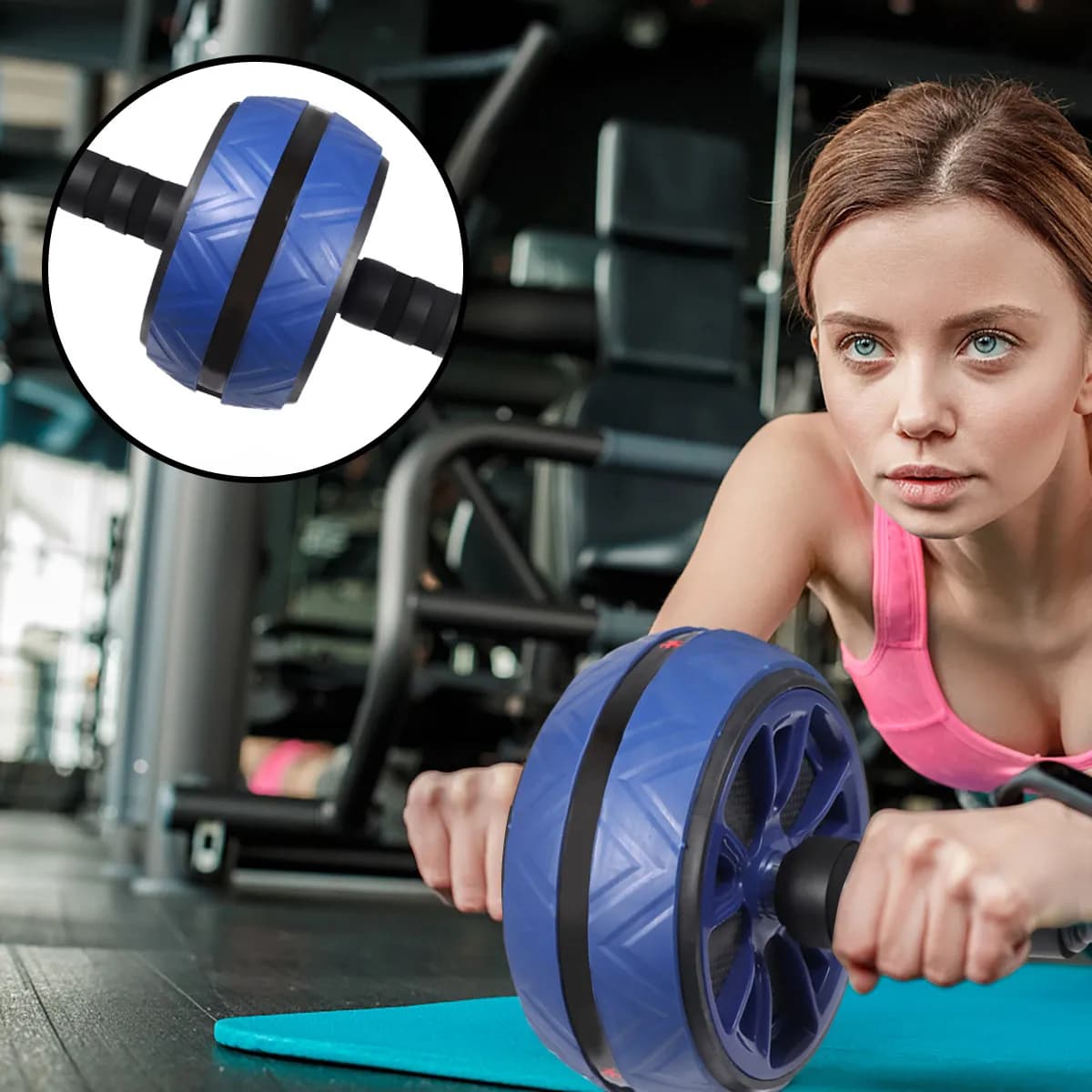 2Pcs Simple Learn Easy Use Ab Roller Wheel for Back Arms Core Stability Training Abdominal Muscle Trainer Fitness