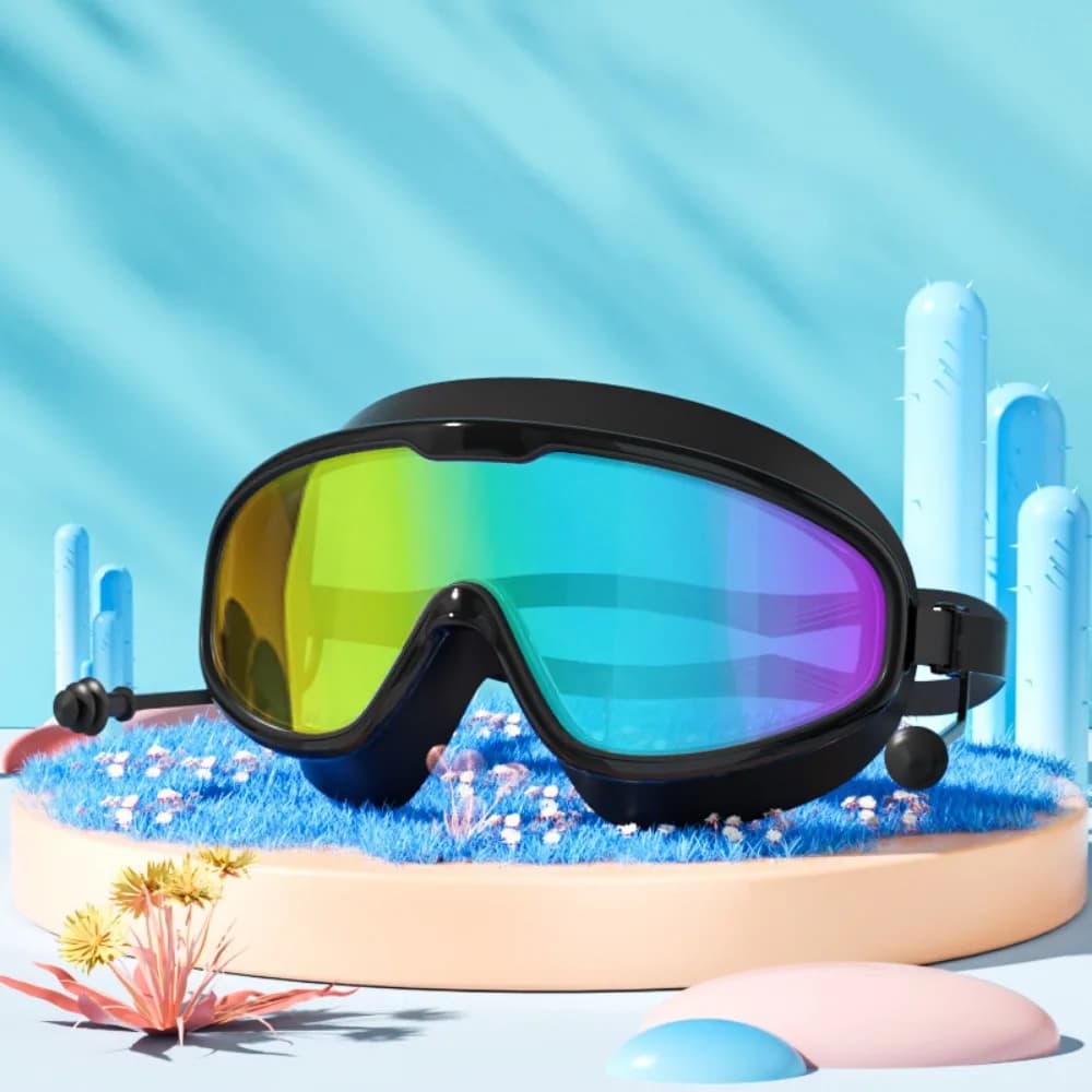 PC Anti-fog Diving Goggles Waterproof Anti-fog Swimming Goggles Electroplated Adjustable UV Protection Swim Eyewear