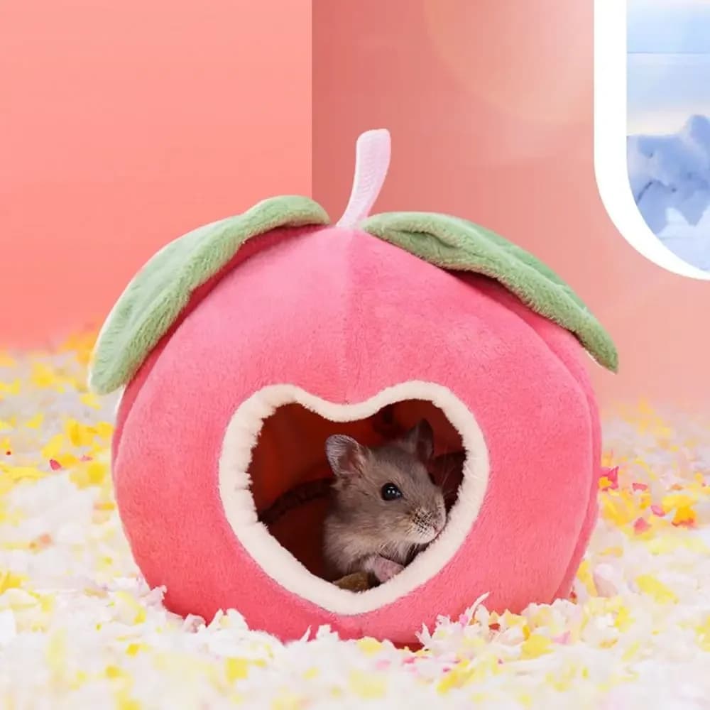 Carino appeso amaca per criceti forma di frutta cartone animato criceto casa di cotone caldo morbido peluche criceto sacco a pelo inverno hamaca criceto