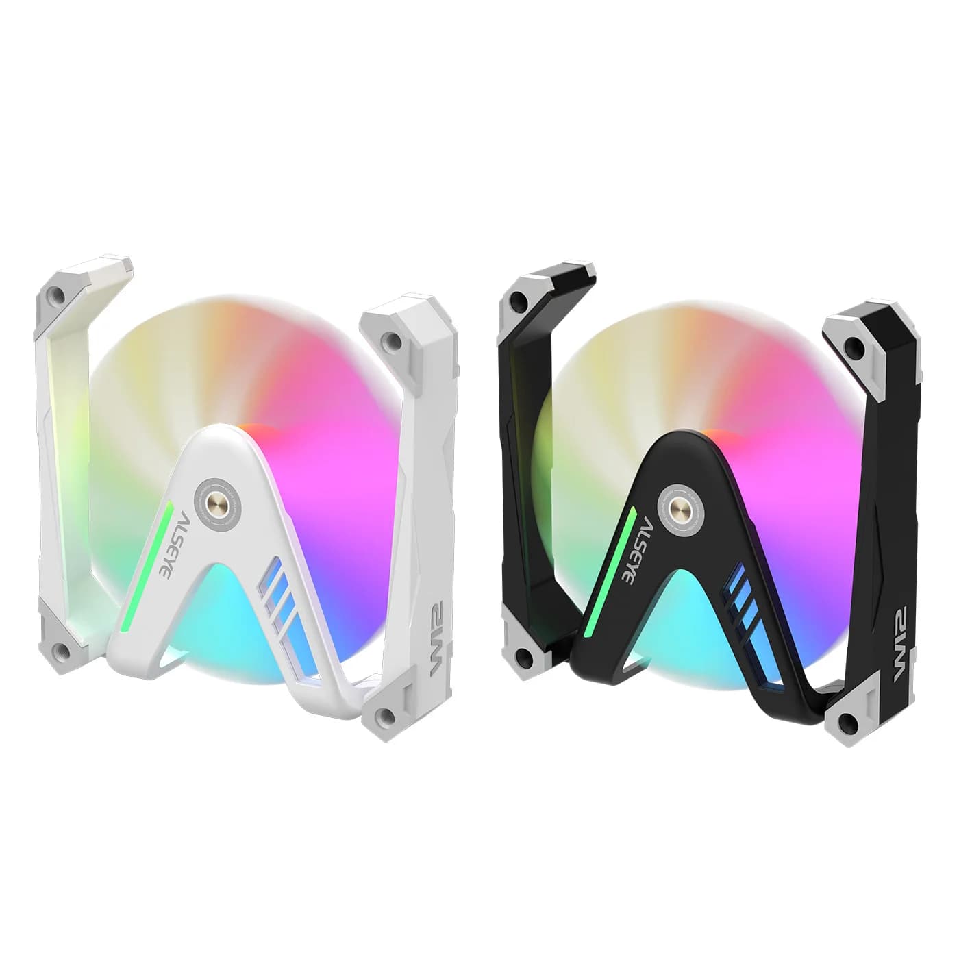 Ventola di raffreddamento per case ALSEYE W12PRO 12CM con sincronizzazione luci ARGB, controllo intelligente della temperatura PWM, ventola silenziosa