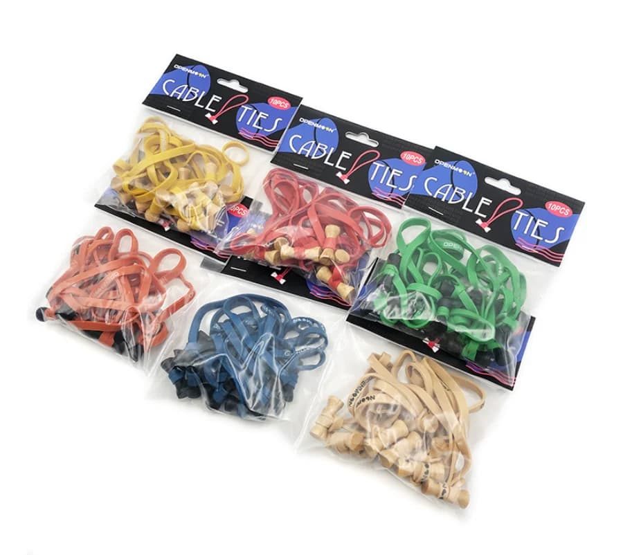 10PC Fascette per cavi Cinghia in gomma elastica Riutilizzo Nastro legare Fascetta per cavi Resistente all'usura Fascia di stoccaggio Drammatico Crew Film Legare la corda