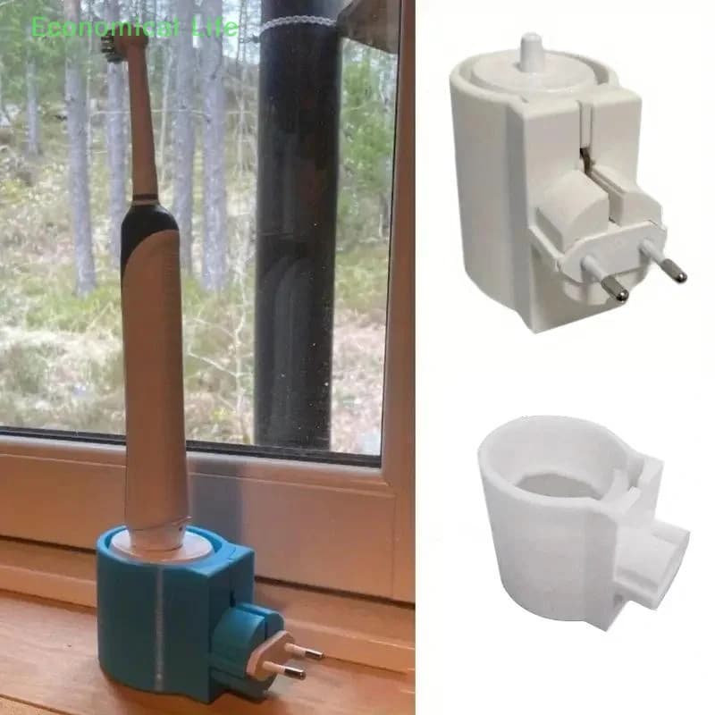 Electric toothbrush charging base bracket Mount bracket for cable storage box/power cable management