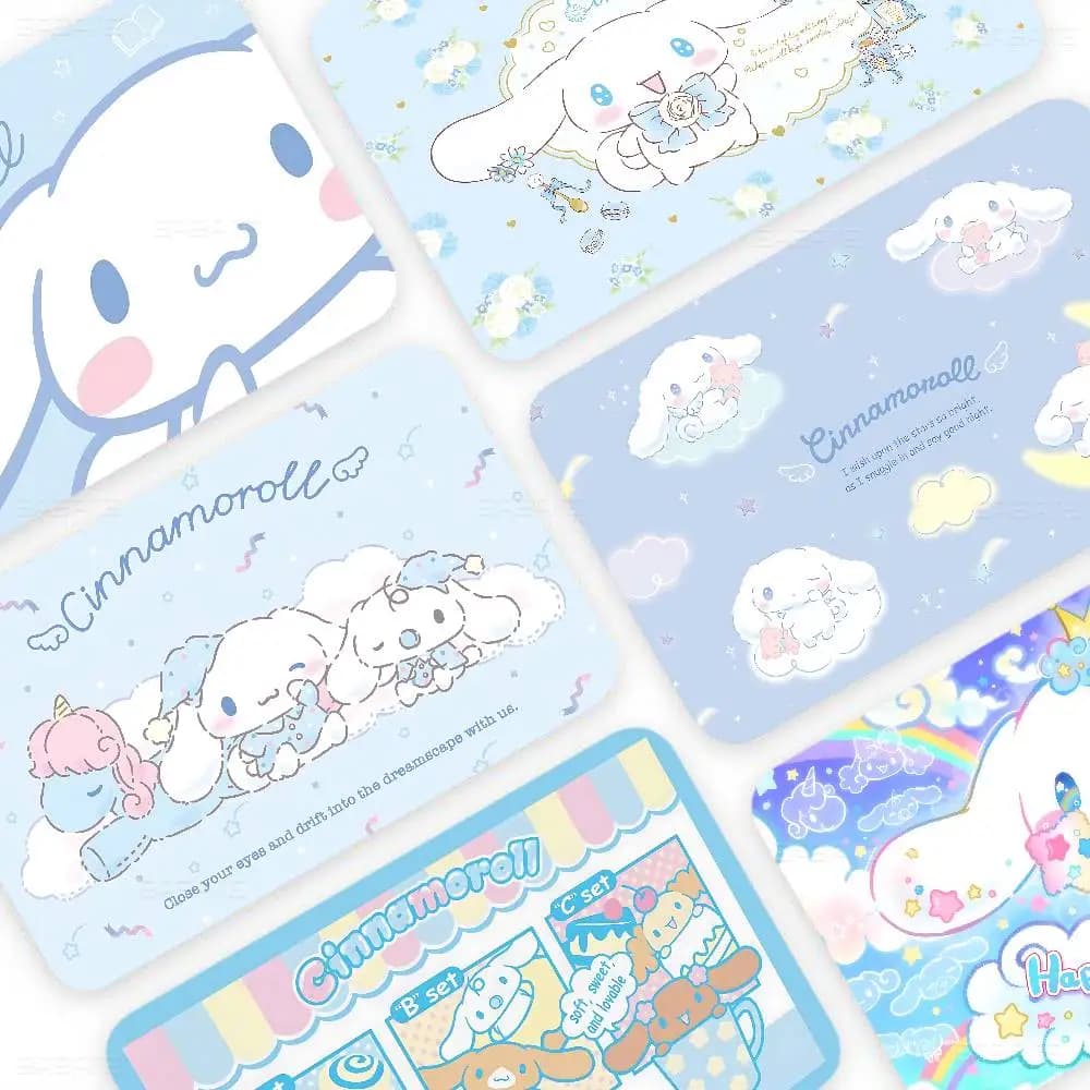 Popolare e simpatico adesivo Cinnamoroll a forma di cane per la parte anteriore di carte di credito/debito con chip piccolo
