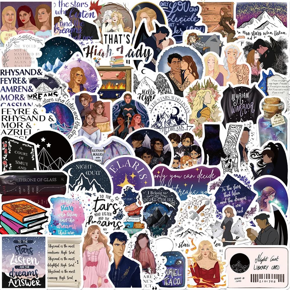 60 pezzi Cartoon Acotar Merchandise Adesivo semplice Chitarra Skateboard Telefono Laptop Valigia Cancelleria Adesivo impermeabile