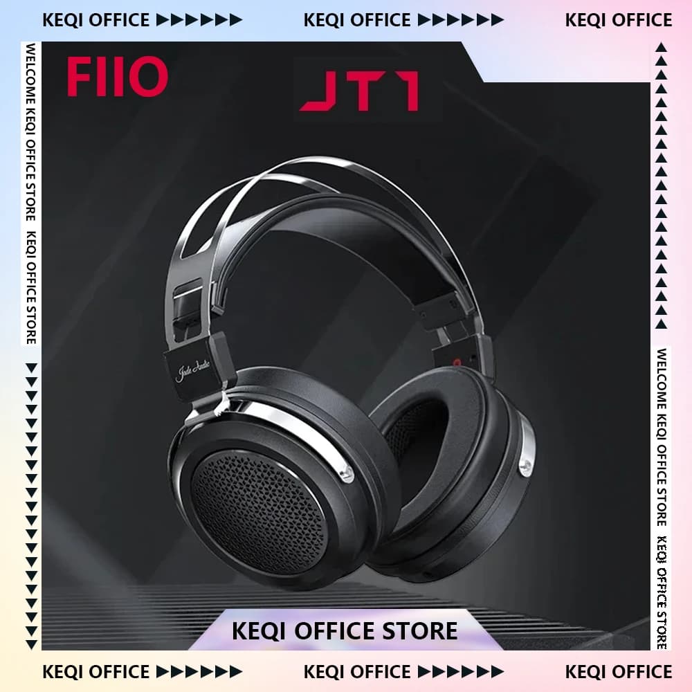 FiiO JT1 3.5 mm studio wired headphones with microphone HiFi audio headphones 50 mm Diaphragms Driver Registration Custom Gifts for PC players