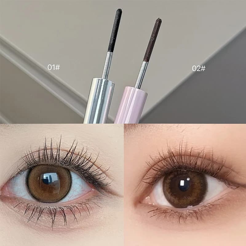 QIBEST Mascara Allungante per Ciglia Impermeabile a Lunga Durata Effetto Seta Nero Estensione Ciglia Trucco Bellezza Cosmetici Occhi Rimel
