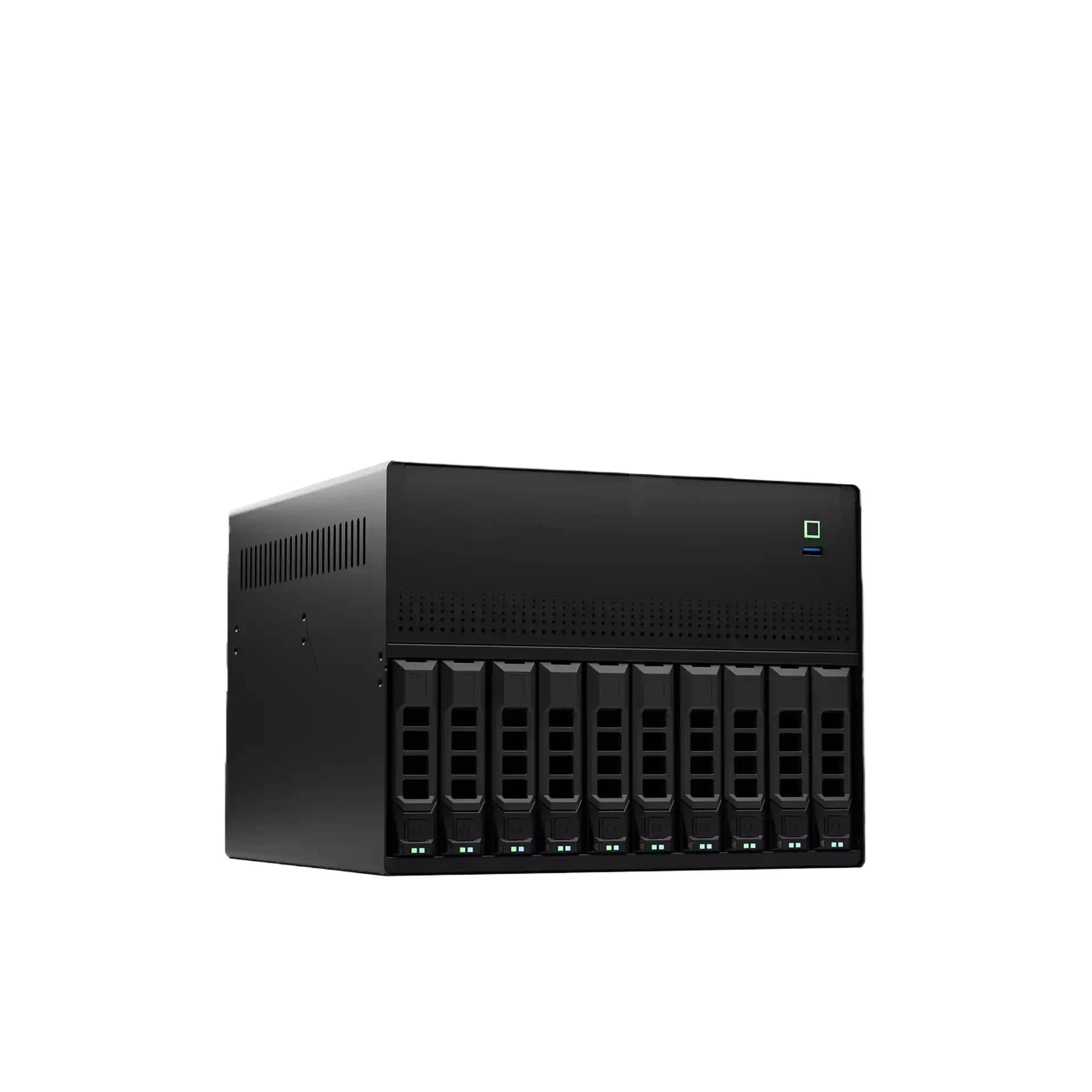 N10 10‑Bay NAS Chassis Support MATX Motherboard 10 Hot‑Swap Hard Drive Bays Network Storage Server Case